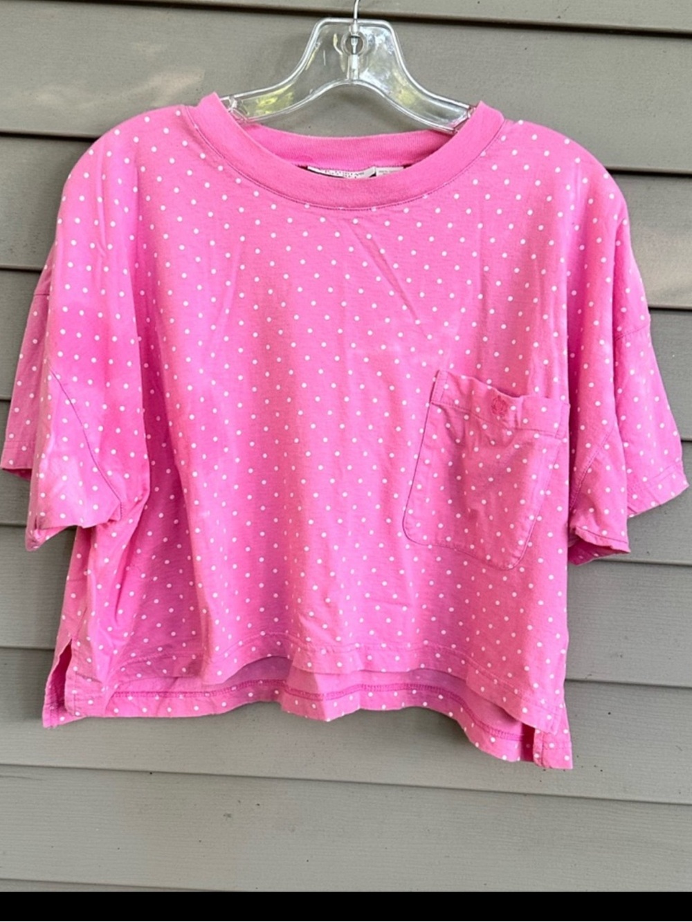 Vintage Victoria’s Secret polka dot cropped Tshirt M/L gold label